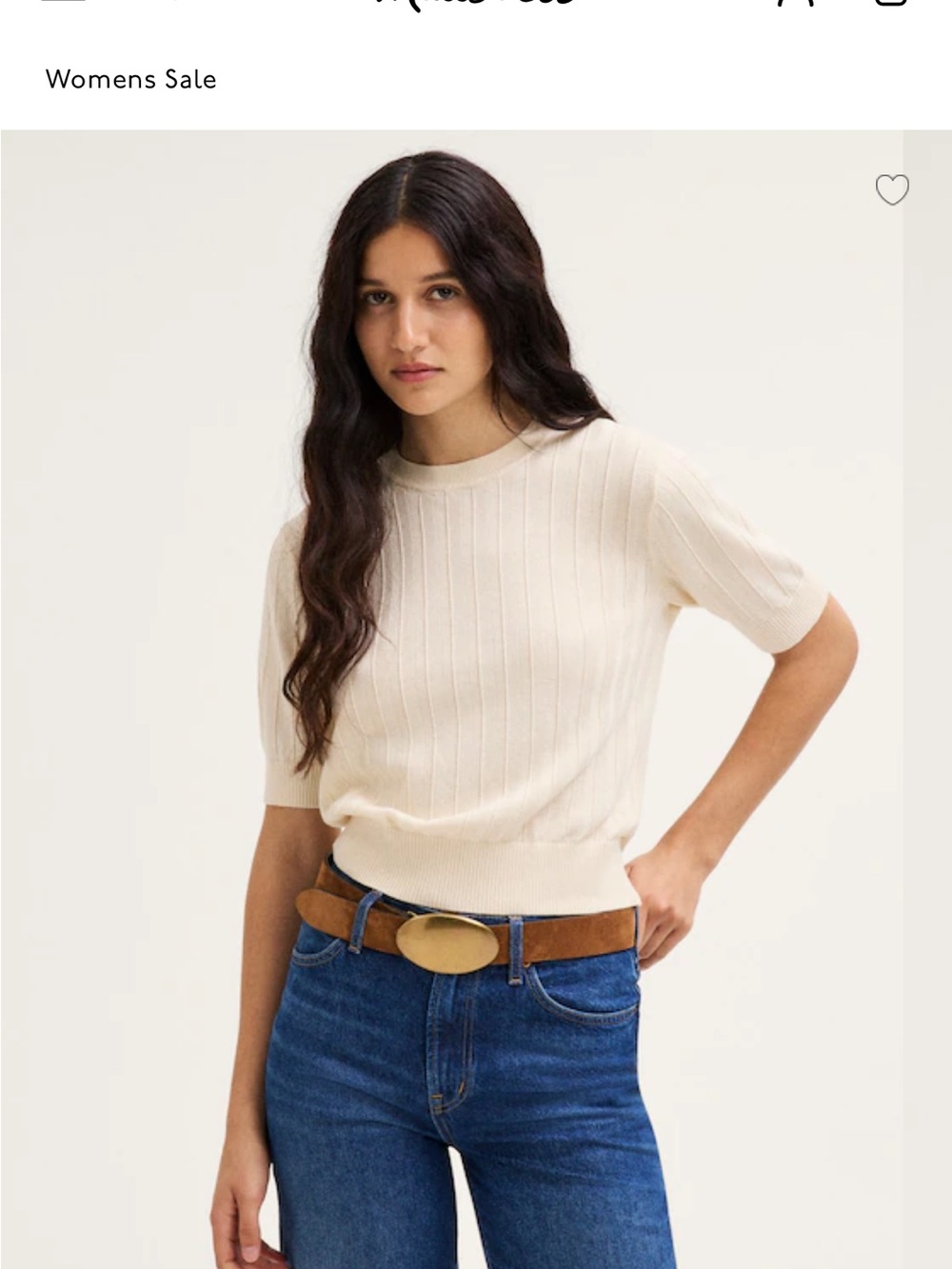 Madewell Pointelle-Stitch Crewneck Sweater Tee - canvas